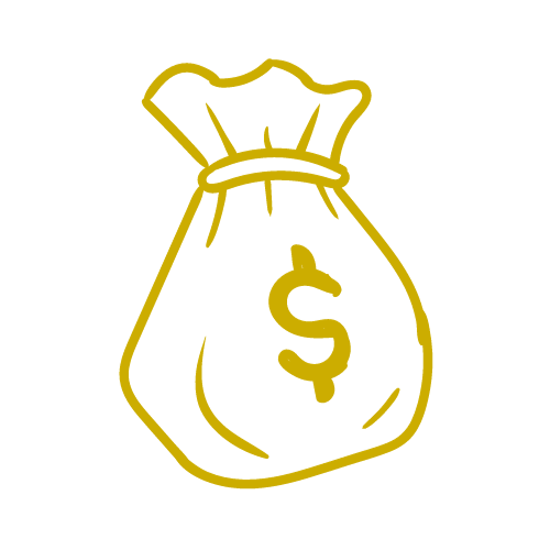 Gold Money Label Icon